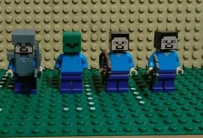 Lot Of 4 Minecraft Lego Minifigures Ebay