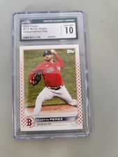2022 Topps #212 Martin Perez Independence Day CGC 10 GEM MINT