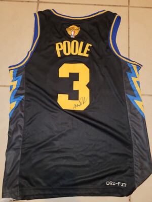 jordan poole autographed jersey Golden State Warriors Washington Wizards  Proof