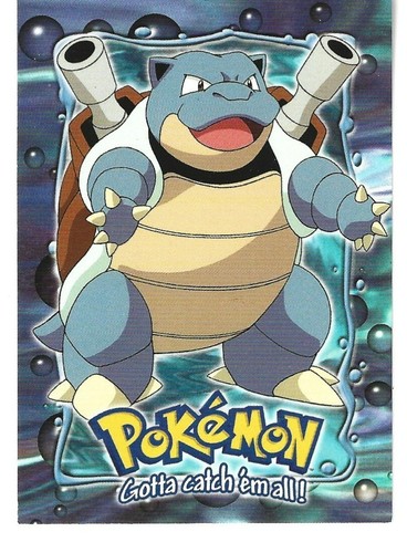 Pokemon Blastoise #09 E9 of 12 TV Animation Series Topps Blue Label 1999 - Picture 2 of 4