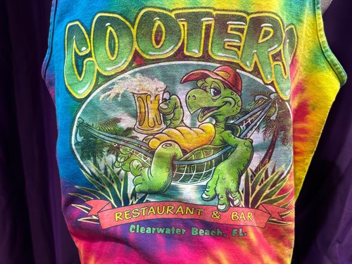 00s COOTERS RESTAURANT Clearwater FLORIDA Tie Dye T Shirt Tank Top - Unisex XL - Picture 5 of 5