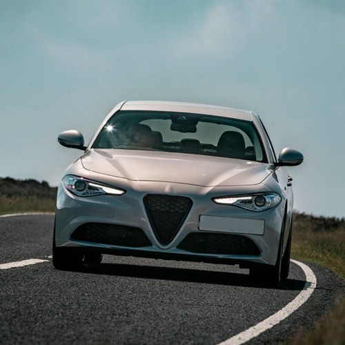For Alfa Romeo Giulia 2017-22 Carbon Fiber Front Grille Bumper Hood Grill Cover - Picture 4 of 10