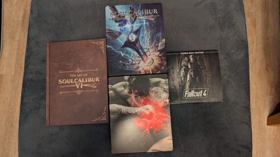 Soul Calibour IV & Tekken 7 Steelbook, The Art of Soulcalibur VI, Fallout 4 FEAT