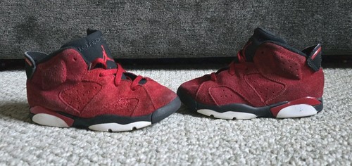 Nike Air Jordan 6 Retro Toro Bravo DV3606-600 bambino taglia 9C rosso basket - Foto 2 di 5