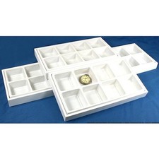 4 8 Slot Jewelry Display Insert White Travel Tray