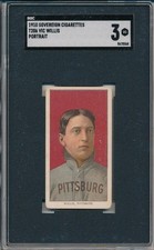 1910 T206 SOVEREIGN - VIC WILLIS PORTRAIT - SGC 3 VG (SVSC) CENTERED!