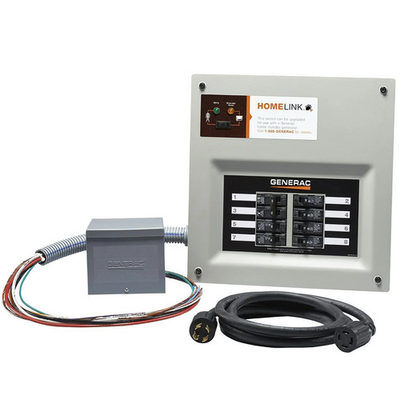 #ad Generac 6853 30 Amp 6 8 Circuit HomeLink Indoor Manual Transfer Switch Kit $429.99