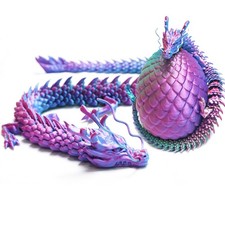 3PCS 3D Printed Dragon Egg Set Model,Articulated Animals figure,Toys Home Decor