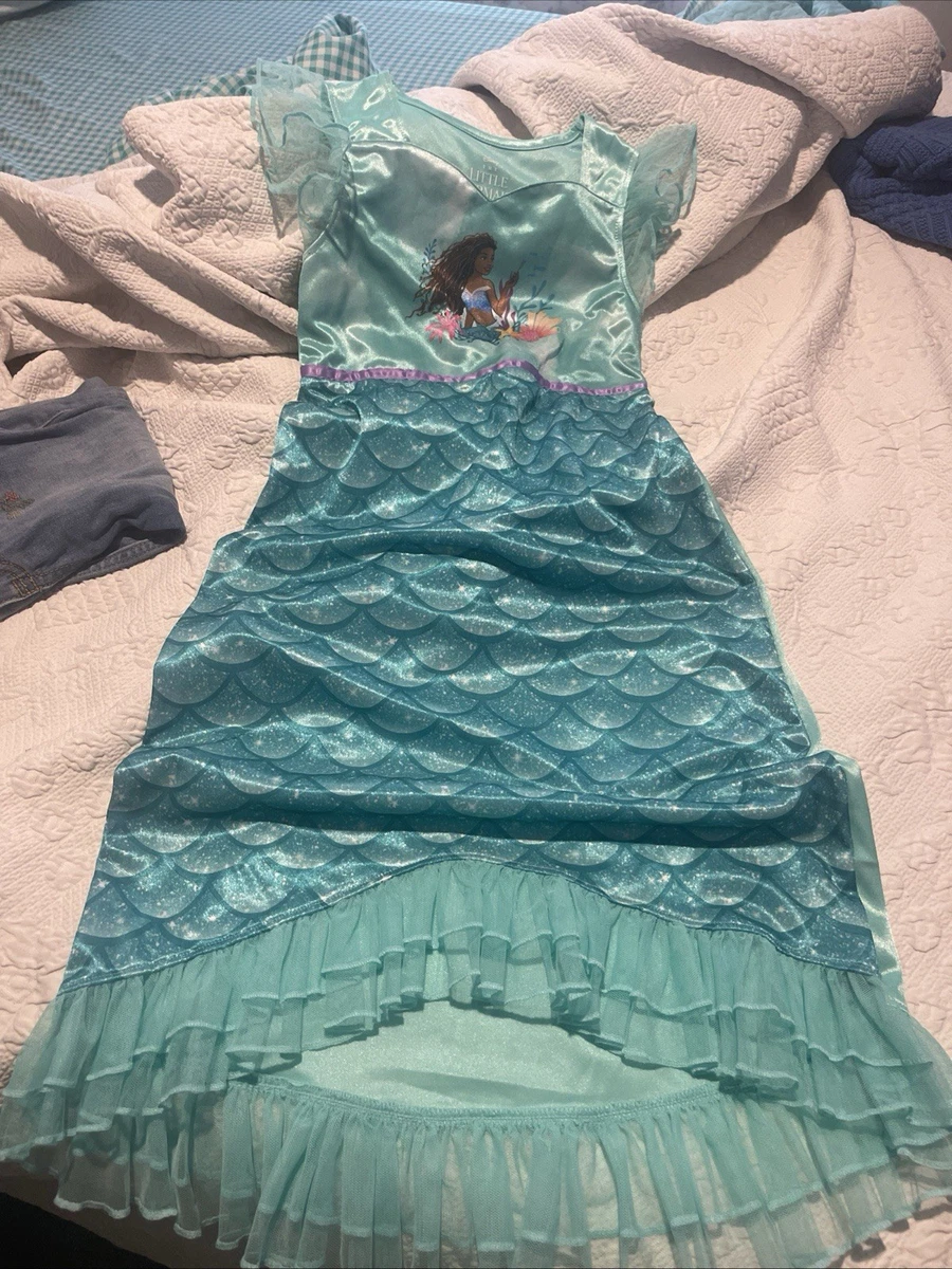 little mermaid dressing gown NWT Disney store Ariel Costume Dress Gown Girls The Little Mermaid 4,5/6
