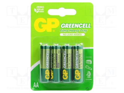 nicht aufladbar AA Batterie: Zink-Kohle 4Stk 1,5V GREENCELL