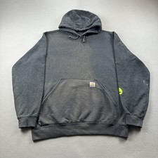 Carhartt Hoodie Sweatshirt Mens Medium Gray Original Fit Midweight Workwear K288