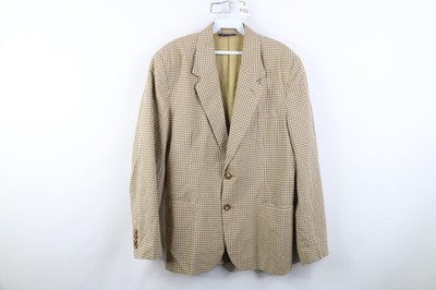 Vintage 90s Gap Mens Small Faded 2 Button Suit Coat Blazer Jacket Plaid Cotton