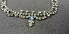 2 1950s Art Deco Style Rhinestone Necklace Clip On Earrings Vintage Jewelry Lot — photo 2