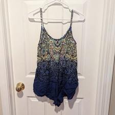 Vintage Victoria's Secret Size Small Multicolor Sleep Romper Boho Cozy Chic