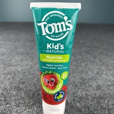 Toms Maine Fluoride Childrens Natural Toothpaste Silly Strawberry 5.1oz Dye Free
