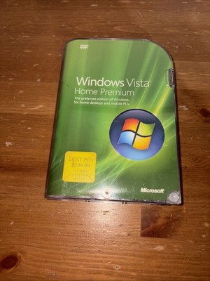Microsoft Windows Vista Home Premium Full Version with Key Service Pack 1 32-bit