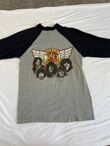 Reo Speedwagon Tour Vintage Baseball T-Shirt Medium, Ma 1980s vintage concert t-shirt, vintage, size M, single stitch, B+ condition