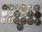 WASHINGTON-SL QUARTERS (25-CENT) LOT OF 19 COINS ( $4.75 FACE VALUE) 90% SILVER