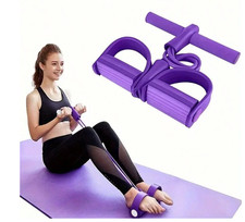 6-Tubes Foot Pedal Resistance Band Body Stretch Pull Puller Rope Yoga Exercise