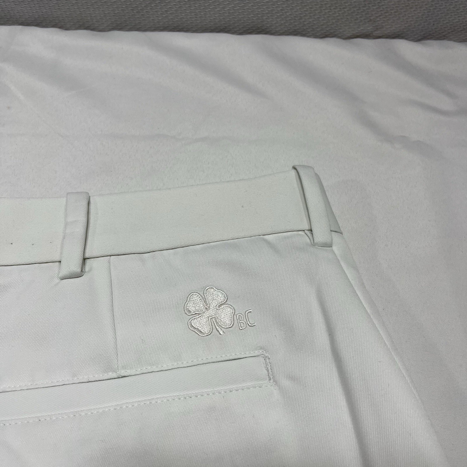 Black Clover Mens White Solid Polyester Flat Fron… - image 9