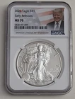 2020 SILVER EAGLE $1 EARLY RELEASES TRUMP CORE NGC MS 70 SKU 5830197-085