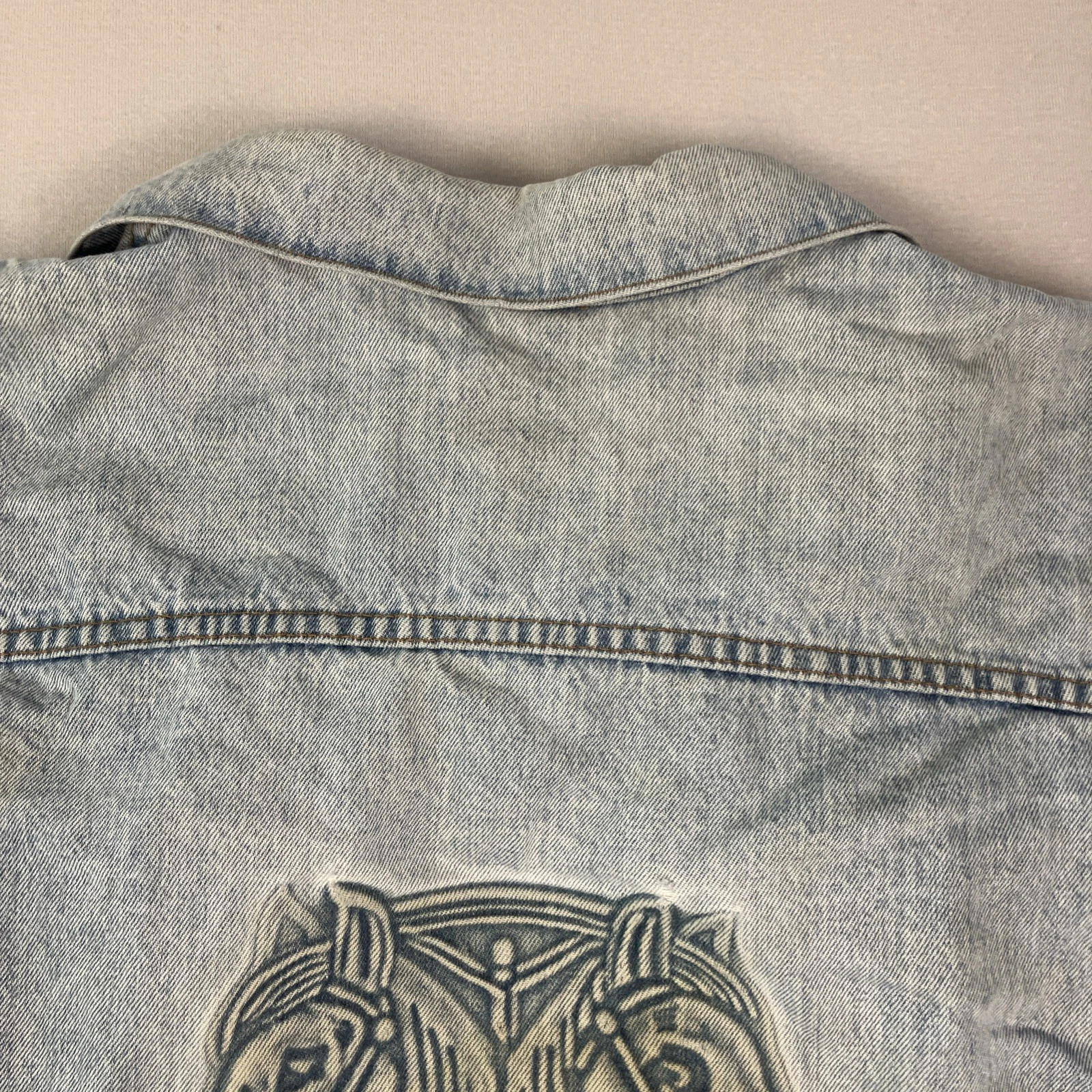 Vintage International Brotherhood Of Teamsters Denim Jacket 3-XL USA Made - product detail image 8
