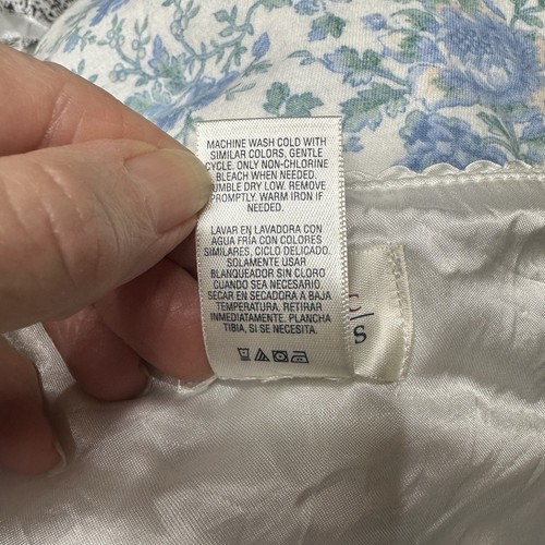 Classic Elements Nachthemd blau Blumen Pyjama Cottagecore Baumwolle Salatsaum M - Bild 8 von 15