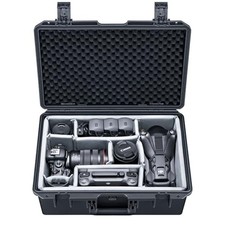 Lykus PVC2 Waterproof Hard Case with Padded Compartments for Camera Lens and Two