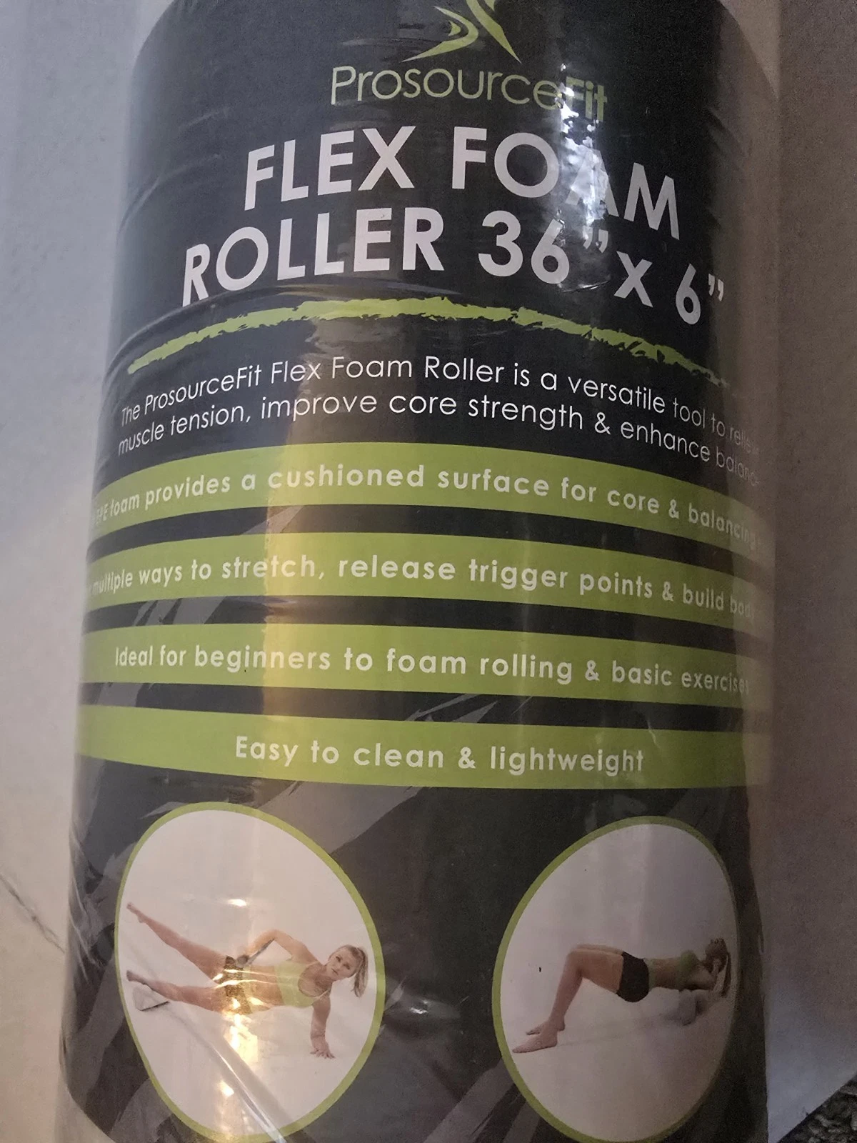 Flex Foam Roller for Muscle Massage Physical Therapy Core & Balance Exercise...
