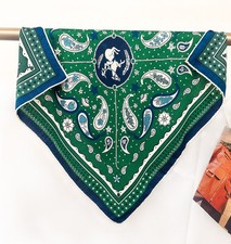 70 Cashmere 30 Silk Neckerchief 26'' Scarf Bandana Shawl cashew Print Wrap new