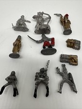 Vtg 70-80s Lot of 10 Pewter Miniatures Ral Partha  Grenadier Knights Warriors