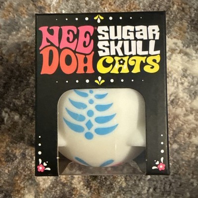 RARE NeeDoh Sugar Skull Cat Glow In The Dark (Random Color)
