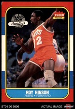 1986 Fleer #46 Roy Hinson 76ers Rutgers 6 - EX/MT