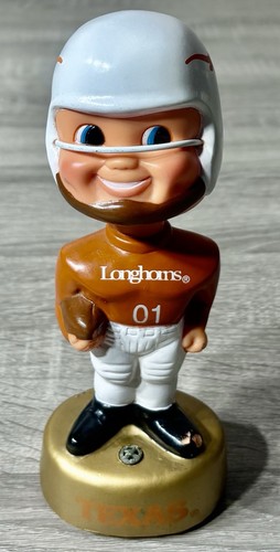 Vintage TEXAS LONGHORNS Football Bobblehead. Tested & Plays Fight Song.