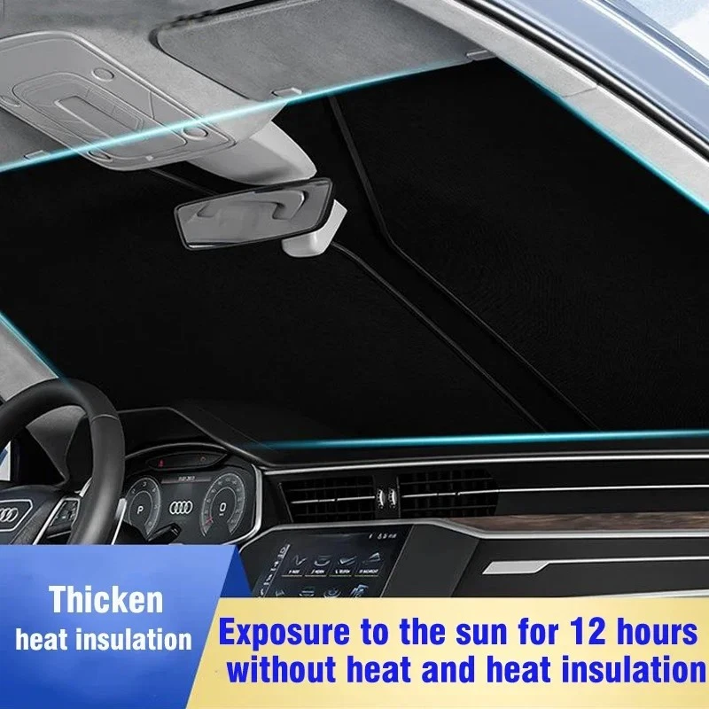 For Toyota Car Front Windshield Sun Parasol Visor Foldable Large Cover Shade - Imagem 4 de 4