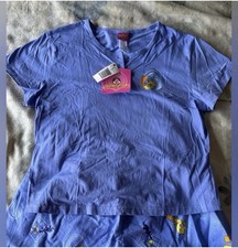 Looney Tunes Tweety Purple Cotton Knit Pajama Set Short Sleeve Button Henley NWT