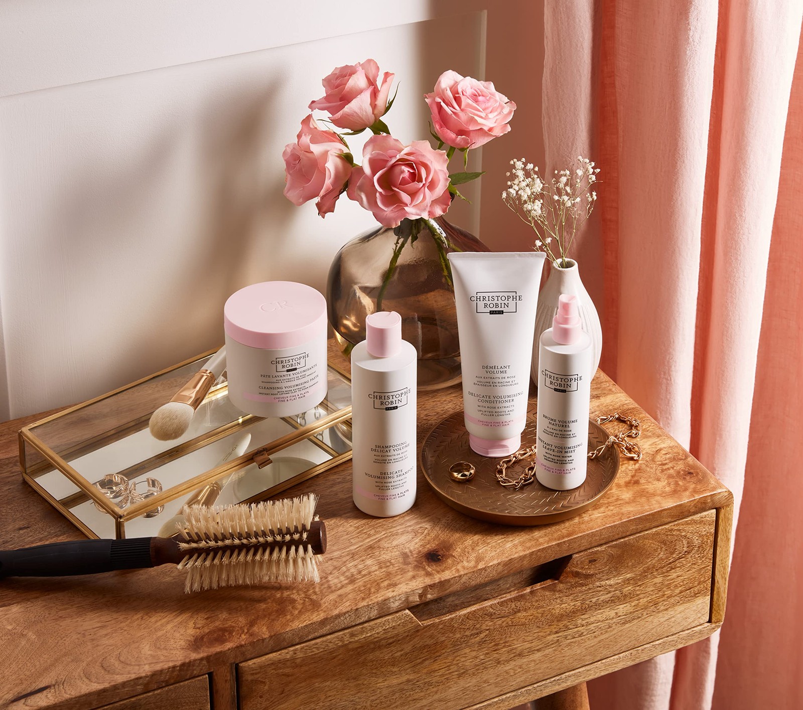 Christophe Robin Instant Volumising Mist with Rose Water for Thin Fine Hair