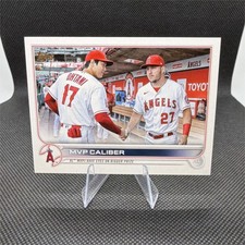 Topps Update Series 2022 MVP Caliber US115 Mike Trout Shohei Ohtani Angels MLB