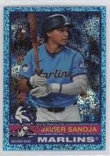 2025 Topps Heritage Chrome Light Blue Sparkle Refractor Javier Sanoja #167 1pr8