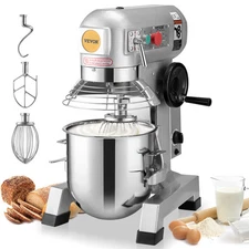 VEVOR Commercial Electric Food Mixer Stand Mixer 10Qt Dough Mixer 3 Speeds 550W