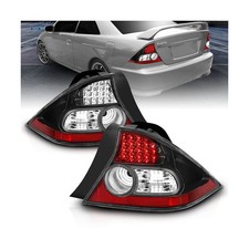 AmeriLite 2 Door L.E.D Taillights Black for Honda Civic - Passenger and Drive...
