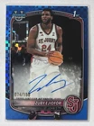 Zuby Ejiofor Bowman Chrome 2025-26 #CPA-ZE Blue X-Fractor 1st RC Auto #/150