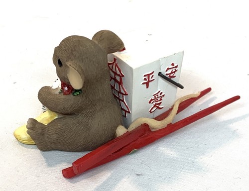 Charming Tails Wishing You Good Fortune Mouse Chopsticks Chinese Food - Picture 2 of 5