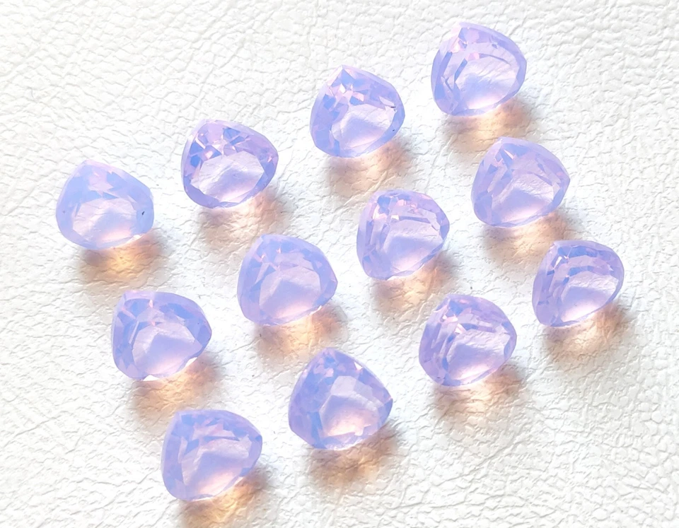 Adorable Lavender Quartz Faceted Cut Heart Gemstone, Wholesale Loose Gemstone - Image 3 of 4