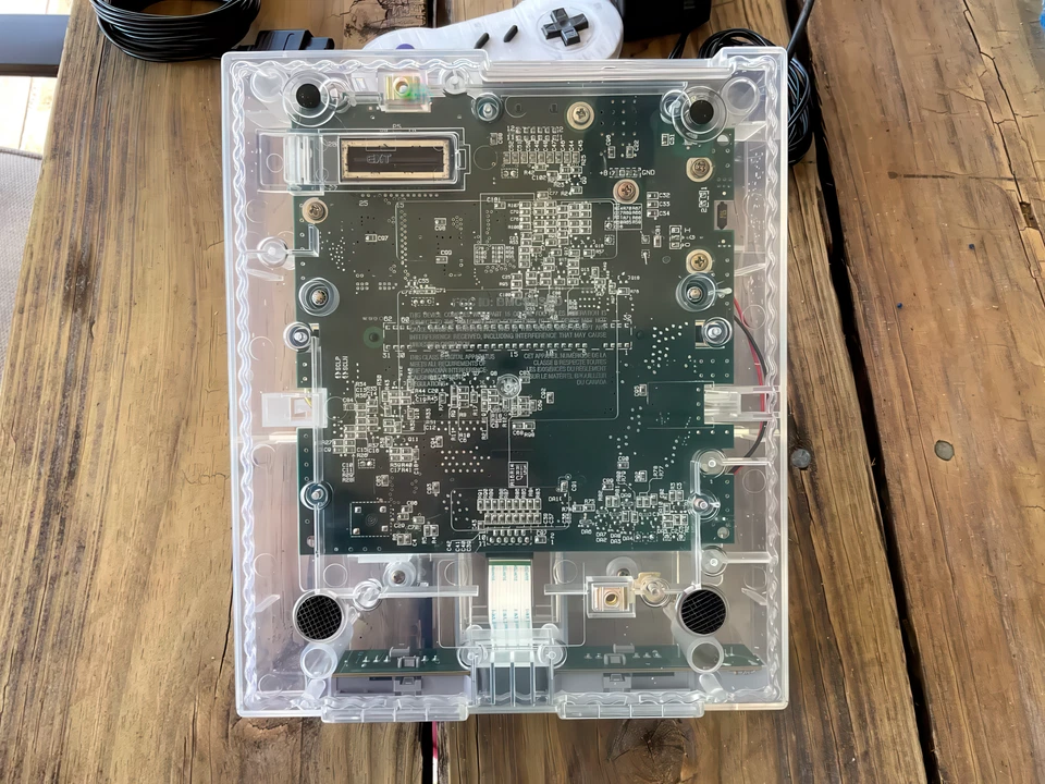 Transparent Clear Super Nintendo SNES Game Console SNS-001 FAST SHIPPING - Image 3 of 4