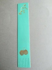 Leather BOOKMARK Lawn Bowls Lady Bowling Balls Bright Green Cambridgeshire 