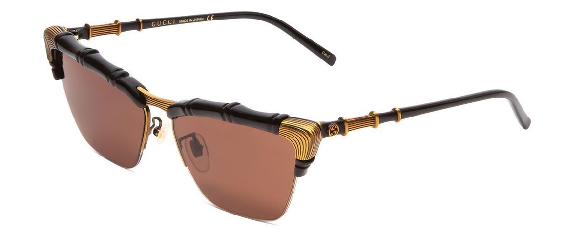 GUCCI GG0660S-001 Women Cateye Designer Sunglasses Black 