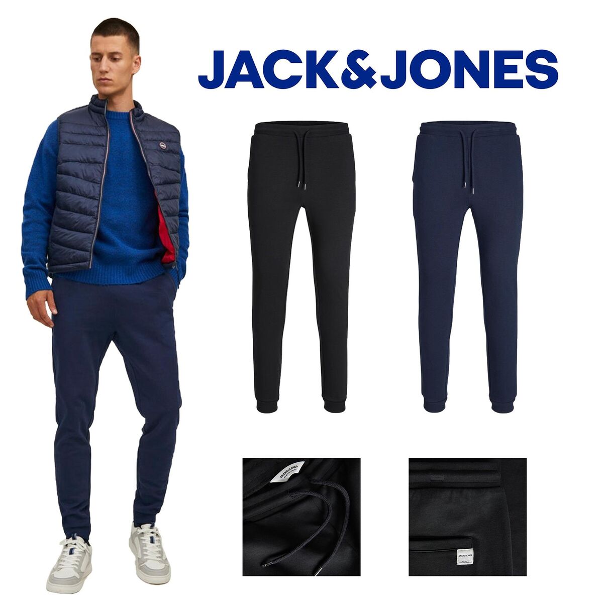 Buy Jack & Jones Off White Regular Fit Joggers for Men's Online @ Tata CLiQ