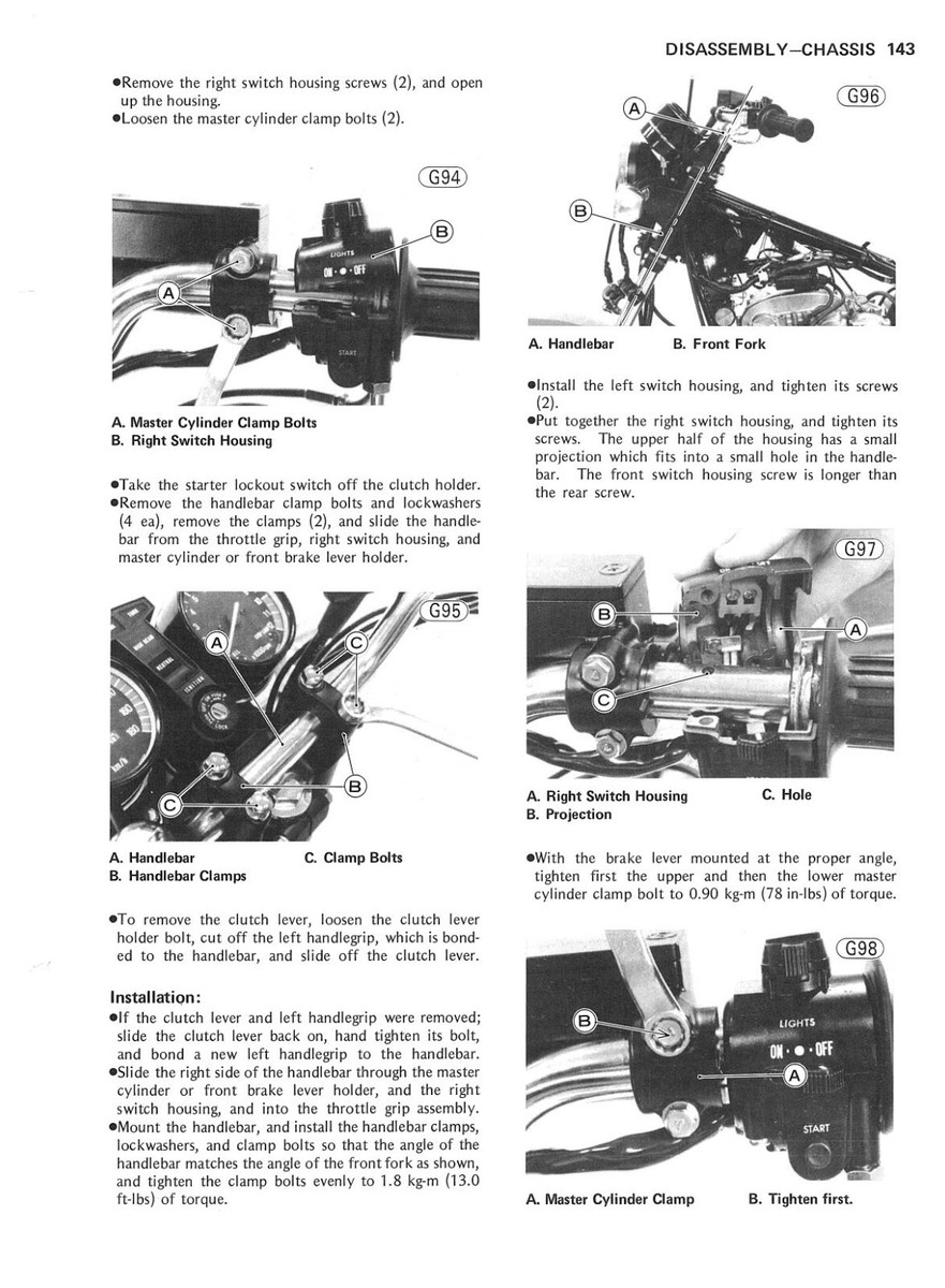 KAWASAKI Workshop Manual KZ550 Z550 GPz550 & LTD550 1979 1980 1981