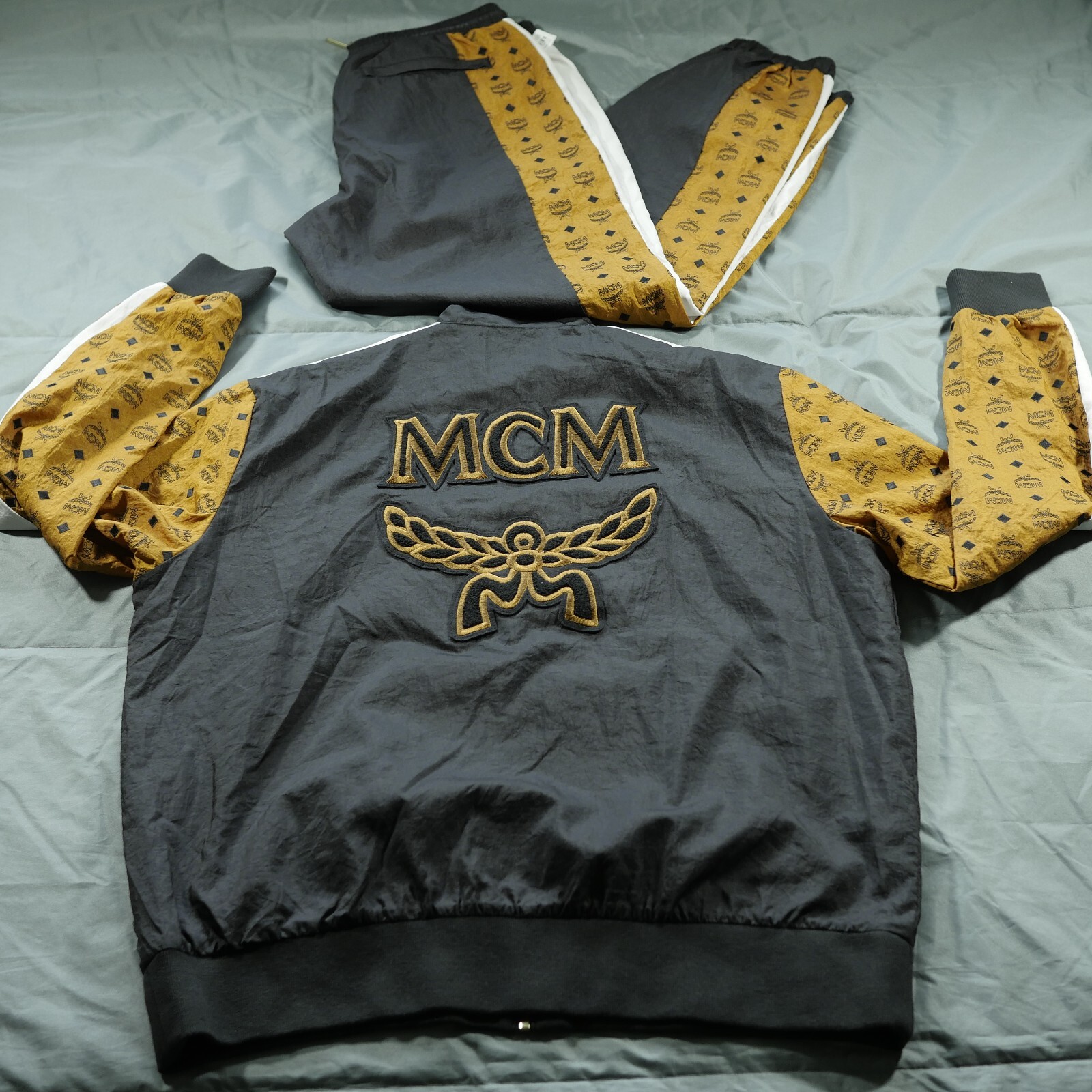 Puma MCM Track Jacket Pants Suit Mens Extra Large Bla… Gem